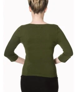 New In Banned Addicted Sweater Olive