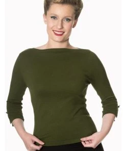 New In Banned Addicted Sweater Olive