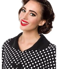 New In Belsira Salon Polkadot 50's Swing Dress With Cape