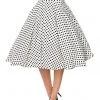 Belsira Paris Polkadot 50's Swing Skirt White Black New In