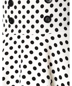 Belsira Paris Polkadot 50's Swing Skirt White Black New In