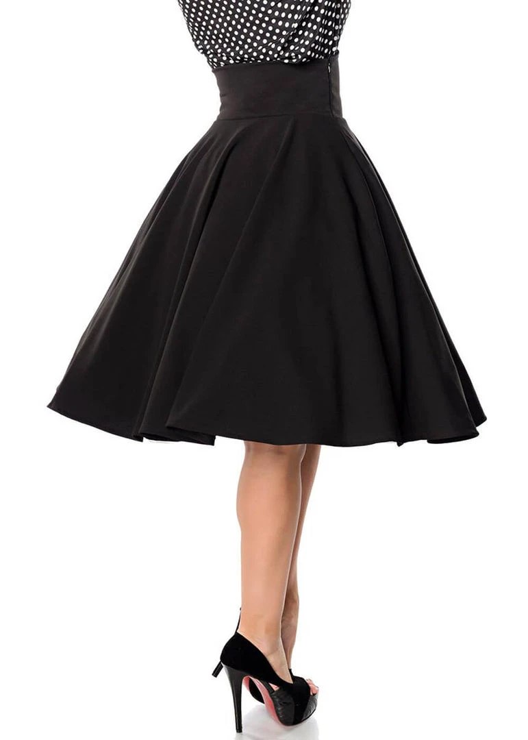 Belsira Paris 50's Swing Skirt Black New In
