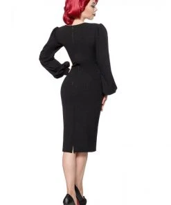 Belsira Claudette 50's Pencil Dress Black