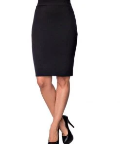 Belsira Jasmine 50's Pencil Skirt Black New In