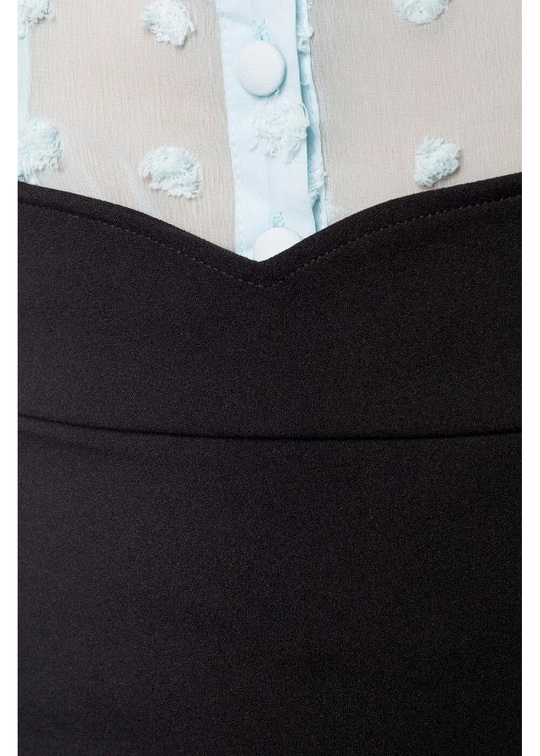 Belsira Jasmine 50's Pencil Skirt Black New In