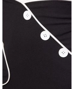 New In Belsira Saigon 40's Pencil Skirt Black White