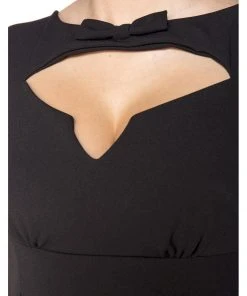 Belsira Jean 50's Pencil Dress Black New In