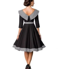 Belsira Queenie 50's Swing Dress Black New In