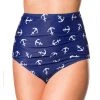 Belsira Summer Anchor High Bikini Briefs Blue New In