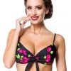 Belsira Cherry Bikini Top Black