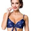 Belsira Summer Anchor Bikini Top Blue