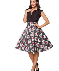 Belsira Madame La Kitty 50's Swing Skirt