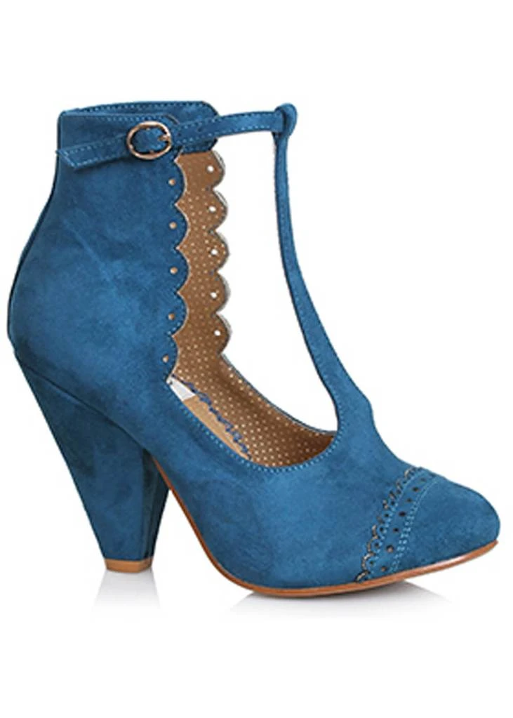 New In Bettie Page Shoes Vio 40's Booties Blue