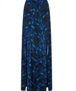 Bright & Beautiful Marla Painted Palm 70's Trousers Multi