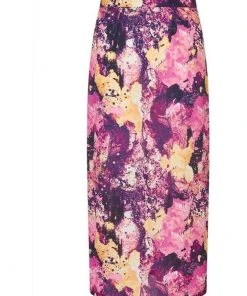 Bright & Beautiful Opal Marble Galaxy 70's Pencil Skirt Multi New In