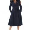Bright & Beautiful Caron 70's Coat Navy New In