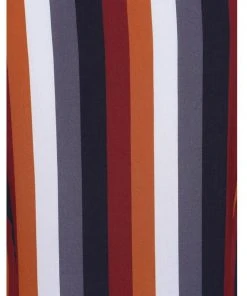 Bright & Beautiful Andy Autumn Striped 70's Dress Multi New In