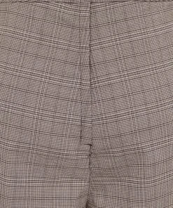 Bright & Beautiful Evelynn Floxlease Check 70's Trousers Brown