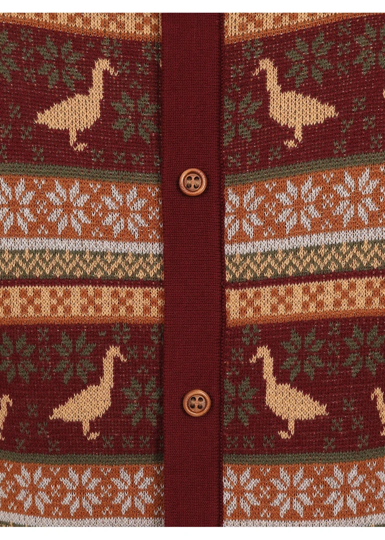Bright & Beautiful Bella Duck Fair Isle 60's Jumper Brown