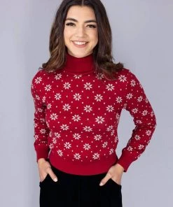 New In Bright & Beautiful Dylan Fair Isle 60's Jumper Red