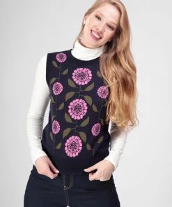 Bright & Beautiful Zora Groovy Floral 60's Jumper In Multi