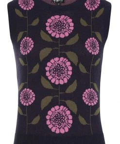 Bright & Beautiful Zora Groovy Floral 60's Jumper In Multi