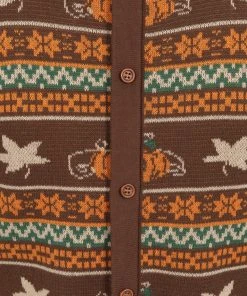 Bright & Beautiful Bella Pumpkin Fair Isle 60's Jumper Brown New In