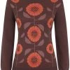 Bright & Beautiful Saffron Groovy Floral 70's Jumper Brown