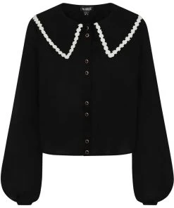 Bright & Beautiful Merrit 70's Blouse Black