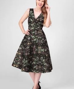 New In Bright & Beautiful Melissa Nature Nouveau 50's Swing Dress Multi