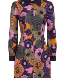 New In Bright & Beautiful Annabelle Groovy Floral 60's Dress Multi
