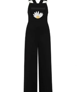 New In Bright & Beautiful Emma Daisy Dreamer 60's Dungarees Black