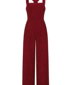 Bright & Beautiful Mila Corduroy 70's Dungarees Red New In