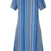 Bright & Beautiful Ella Striped 70's Dress Blue New In