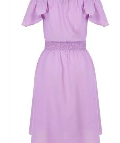 Bright & Beautiful Pat Button Up 60's Dress Purple New In