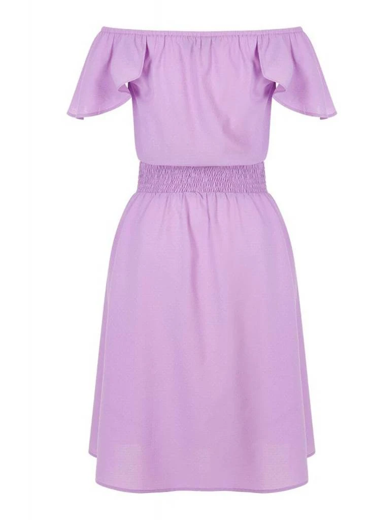 Bright & Beautiful Pat Button Up 60's Dress Purple New In