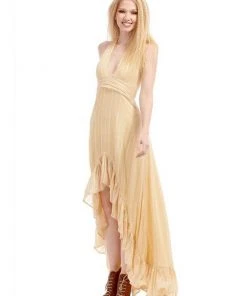 Bright & Beautiful Bella 70's Maxi Dress Yellow New In