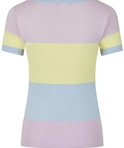 Bright & Beautiful Sydney Striped 70's Jumper Pastel Colours