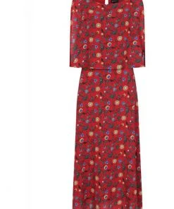 Bright & Beautiful Ali Tropical Floral 70's Dress Red