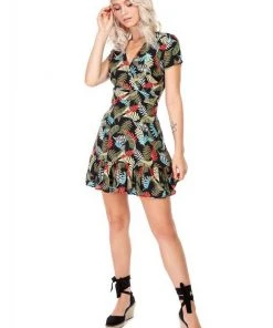 Bright & Beautiful Stacy Tropical Floral 60's Dress Multi