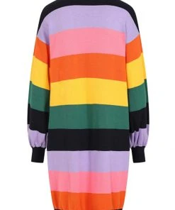 New In Bright & Beautiful Charlotte 70's Rainbow Cardigan In Multi