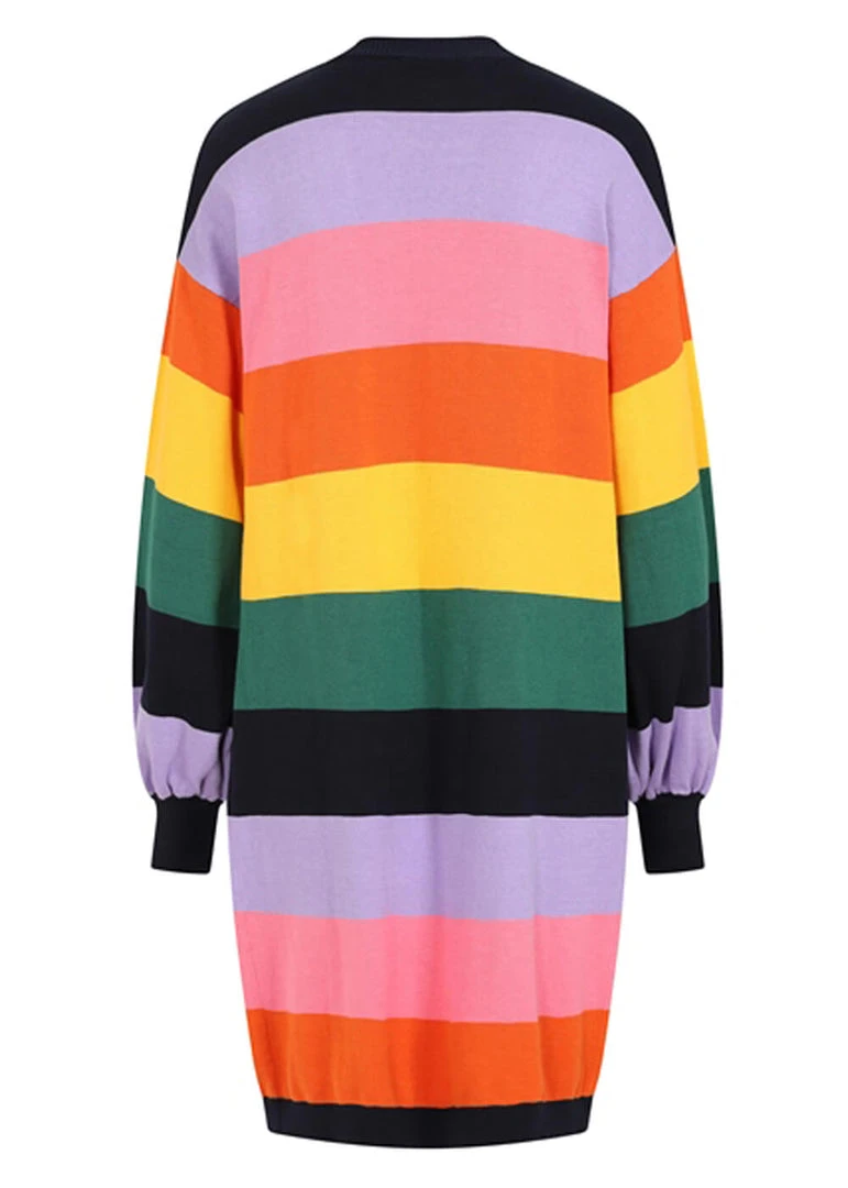 New In Bright & Beautiful Charlotte 70's Rainbow Cardigan In Multi