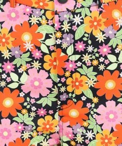 Bright & Beautiful Donna Paradise Bloom 70's Flare Trousers Multi New In