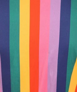 Bright & Beautiful Lauren Rainbow Wishes Stripe 50's Dress Multi