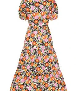 New In Bright & Beautiful Jodie Paradise Bloom 70's Dress Multi