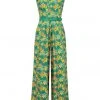New In Bright & Beautiful Maggie Holiday 70's Trip Jumpsuit Multi