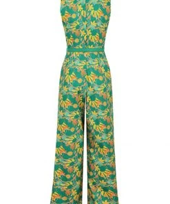 New In Bright & Beautiful Maggie Holiday 70's Trip Jumpsuit Multi