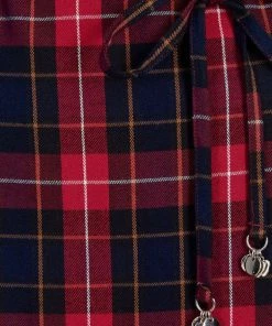 Bright & Beautiful Jamie Tartan 70's Dress Red