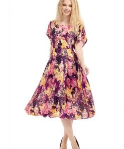 Bright & Beautiful Jenny Marble Galaxy 60's Dress