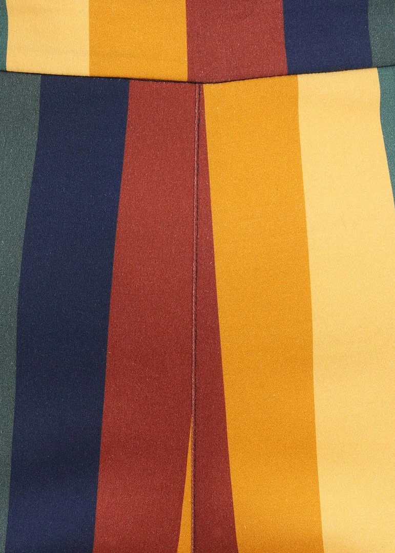 Bright & Beautiful Penny Primary Stripe 70's Trousers Multi